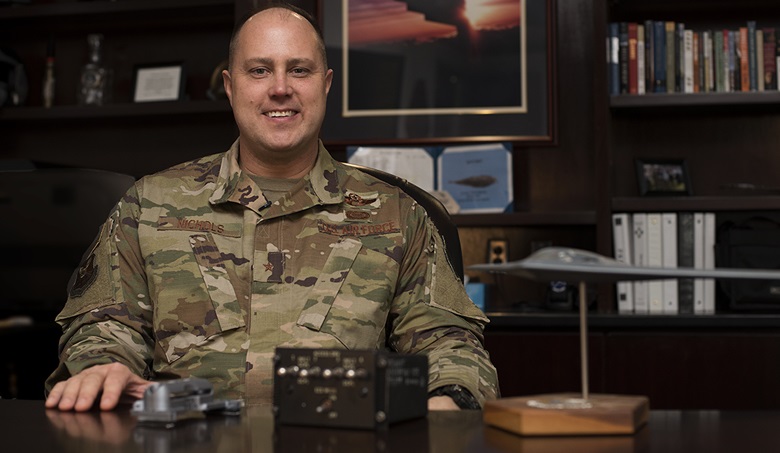 Brigadier General Nichols displays the switch cover. Source: US Air Force.